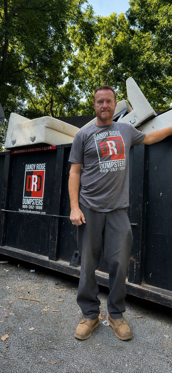 A Dandy Ridge Dumpsters roll-off dumpster serving Seymour, Sevier County, TN.